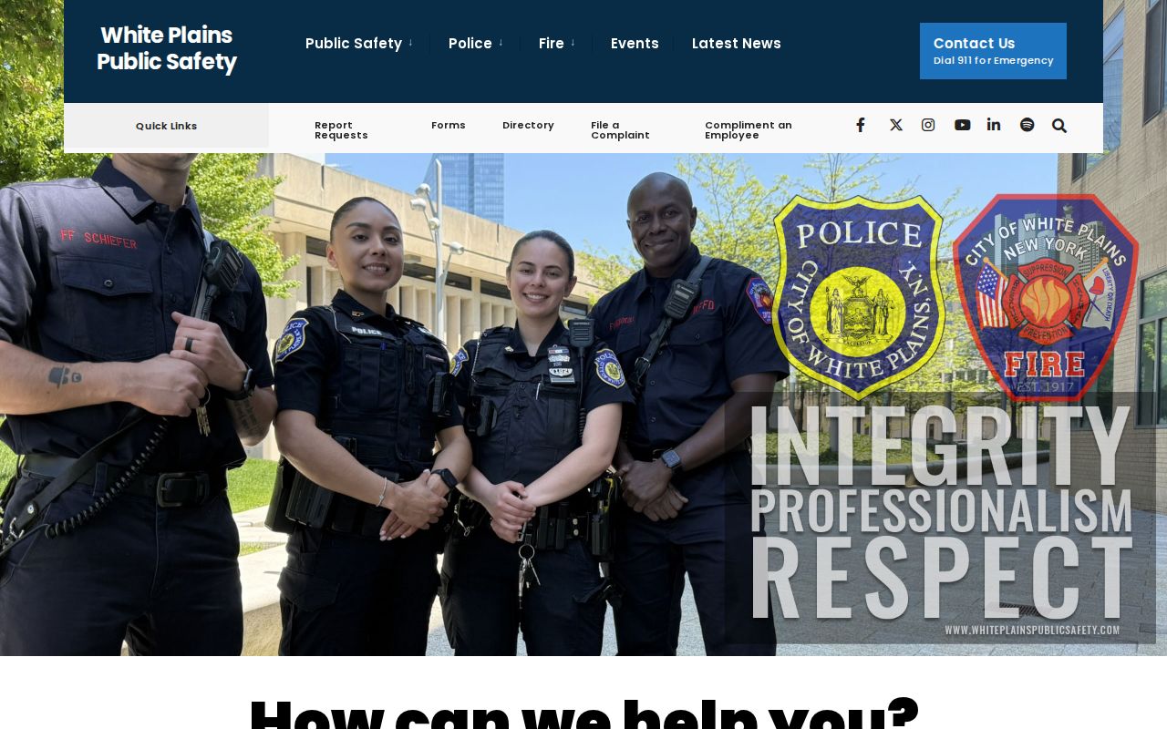 White Plains official weekly booking blotter and public safety record index